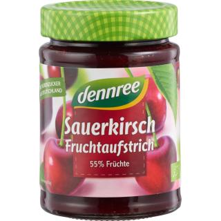 dennree Fruchtaufstrich Sauerkirsche, 340 gr Glas