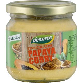 dennree Streichcreme Papaya Curry, 180 gr Glas
