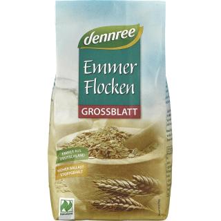dennree Emmerflocken, 500 gr Packung