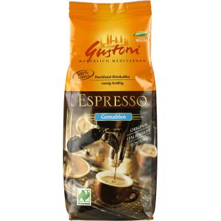 Gustoni Espresso, gemahlen, 250 gr Packung