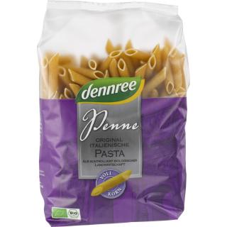 dennree Hartweizen-Penne, 500 gr Packung -Vollkorn