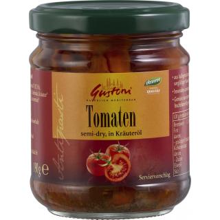 Gustoni halbgetrocknete Tomaten, demeter, 190 gr G