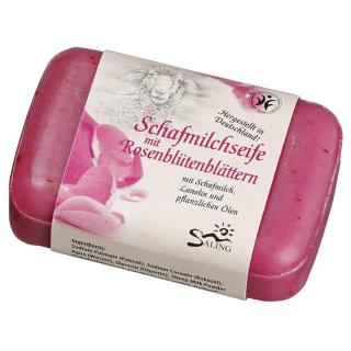 Saling Schafmilchseife Rosenblütenblätter, 100 gr