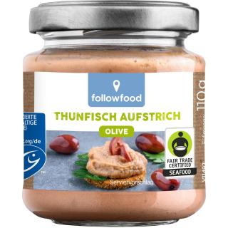 followfish Thunfisch-Creme Olive, 110 gr Glas