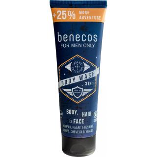 benecos Body Wash 3in1 for men only, 250 ml Tube