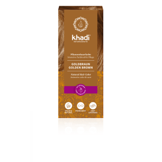 Khadi Pflanzenhaarfarbe Goldbraun, 100 gr Packung