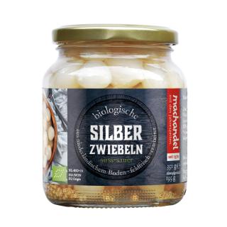 Machandel Silberzwiebeln, 350 gr Glas