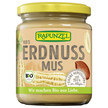 Rapunzel Erdnussmus fein, 250 gr Glas