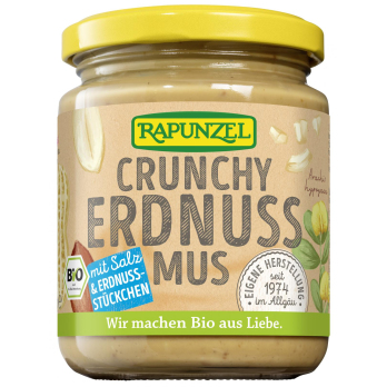 Rapunzel Erdnussmus Crunchy mit Salz, 250 gr Glas