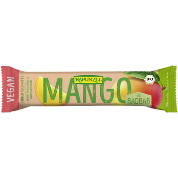 Rapunzel Fruchtschnitte Mango-Baobab, 40 gr Stück