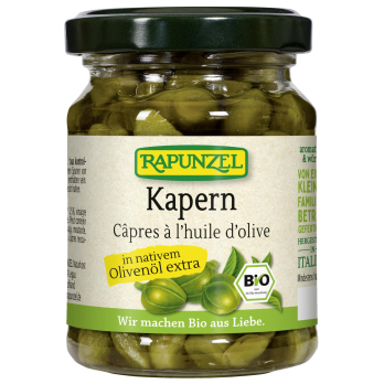 Rapunzel Kapern in Olivenöl, 120 gr Glas (90 gr)
