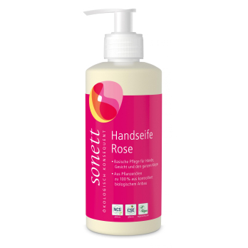 Sonett Handseife Rose, 0,3 ltr Flasche