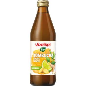 Voelkel Kombucha Limette Ingwer, 0,33 ltr Flasche