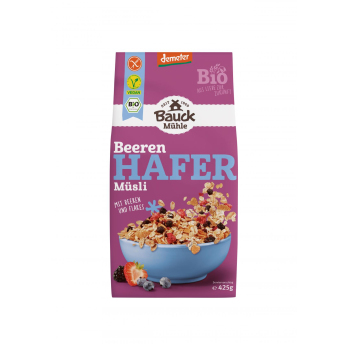 Bauckhof Hafer Müsli Beeren glutenfrei, 425 g Beut
