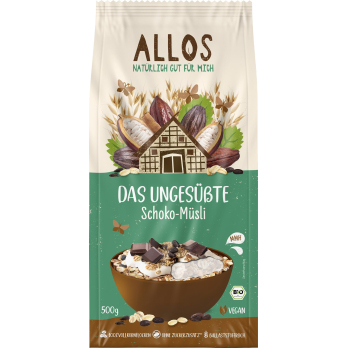 Allos Das Ungesüßte Schoko-Müsli, 500 gr Packung