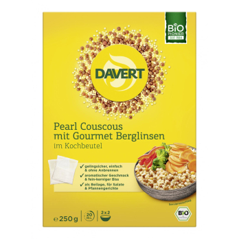Davert Pearl Couscous Kochbeutel, 250 g Packung