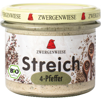 Zwergenwiese 4-Pfeffer Streich, 180 gr Glas