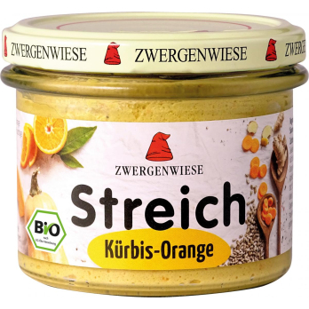 Zwergenwiese Kürbis Orange Streich, 180 gr Glas