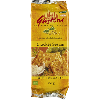 Gustoni Cracker Sesam, mit Rosmarin, 250 gr Packun
