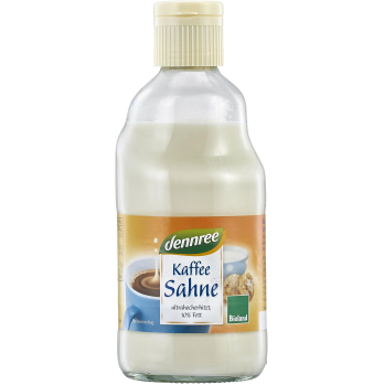 dennree Kaffeesahne, 395 gr Flasche wärmebehandelt