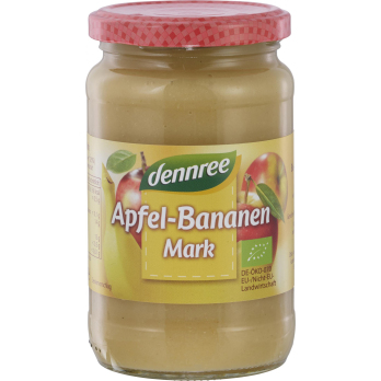 dennree Apfel-Bananenmark, 360 gr Glas