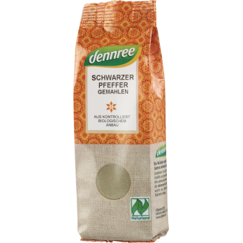 dennree Pfeffer schwarz, gemahlen, 65 gr Packung