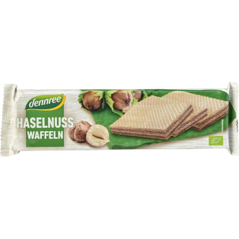 dennree Cremewaffeln Haselnuss, 125 gr Packung