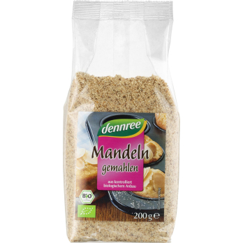 dennree Mandeln blanchiert, gemahlen, ungeröstet,