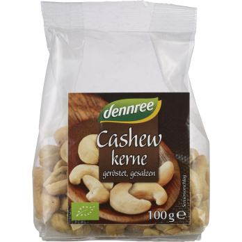 dennree Cashewkerne, geröstet & gesalzen, 100 gr P