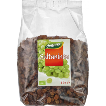 dennree Sultaninen, geölt, Türkei, 1 kg Packung