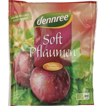 dennree Soft-Pflaumen, entsteint, 200 gr Packung