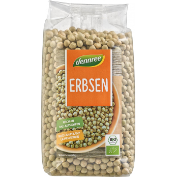 dennree Erbsen ganz, 500 gr Packung