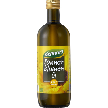 dennree Sonnenblumenöl nativ, 1 ltr Flasche