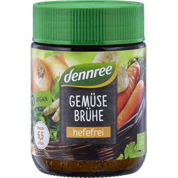 dennree Gemüsebrühe, 130 gr Glas für 6,5 ltr -hefe