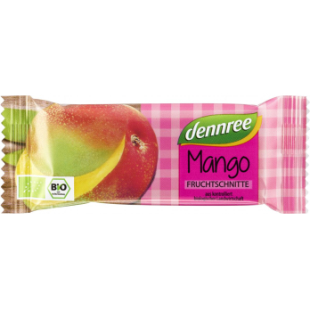 dennree Fruchtschnitte Mango, 40 gr Stück