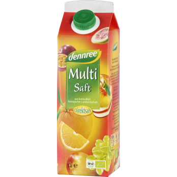 dennree Multisaft,ohne Zuckerzusatz, 1 ltr Elopak