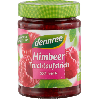 dennree Fruchtaufstrich Himbeere, 340 gr Glas - 55