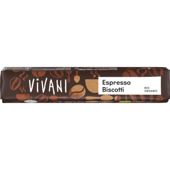Vivani Espresso Biscotti Schokoriegel, 40 gr Stück