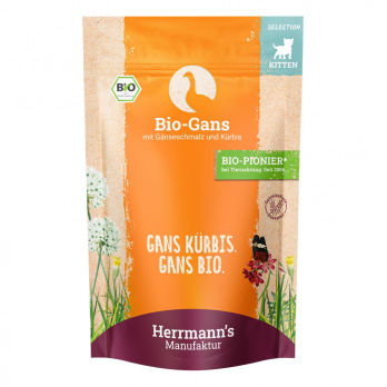 Herrmanns Katzen Pouche Gans, 100 g Beutel