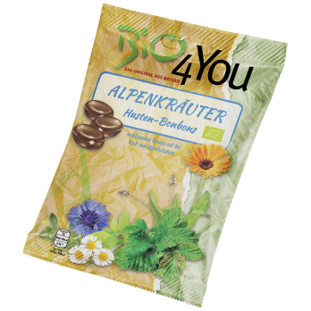 Bio4you Alpenkräuter Bonbons, 75 gr Packung