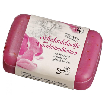 Saling Schafmilchseife Rosenblütenblätter, 100 gr