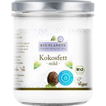 Bio Planète Kokosfett, mild gedämpft, 400 ml Glas