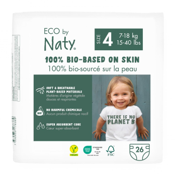 Naty Windeln Größe 4, 7-18 kg, 26 St Beutel
