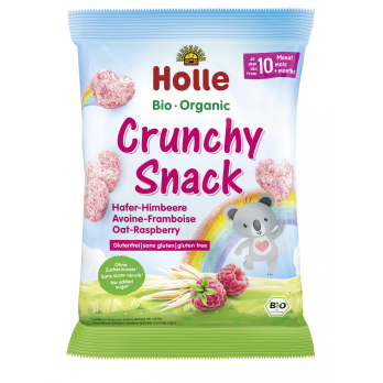 Holle Bio-Crunchy Snack Hafer-Himbeere, 30 g Beute