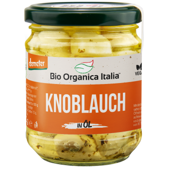 Bio Organica Italia Knoblauch in Olivenöl, 190 g G