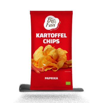 Biofan Kartoffelchips Paprika, 125 g Packung